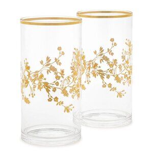 Charter Club 2-Pc. Gilded Glass Cylinder Set